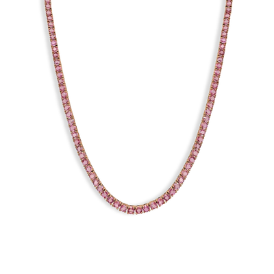 11.50 Carat Pink Sapphire Tennis Necklace - Private Label product