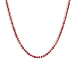12 Carat Ruby Tennis Necklace