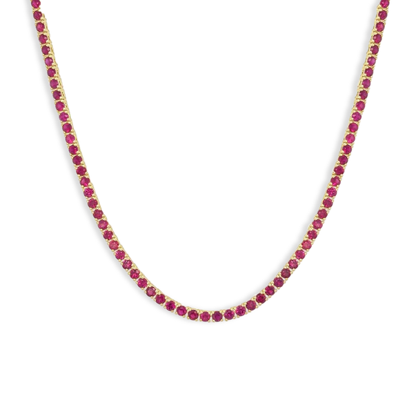 12 Carat Ruby Tennis Necklace