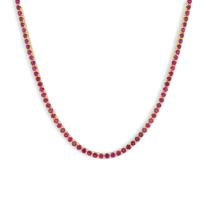 12 Carat Ruby Tennis Necklace - Private Label product