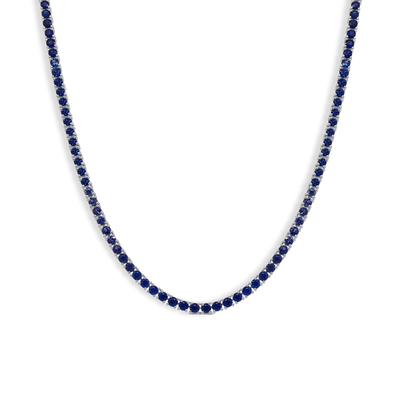 12 Carat Blue Sapphire Tennis Necklace - Private Label product