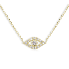 Diamond Evil Eye Pendant Necklace