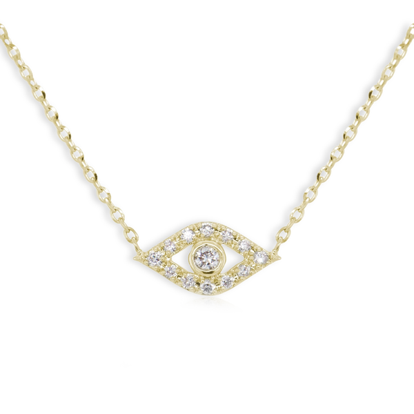 Diamond Evil Eye Pendant Necklace