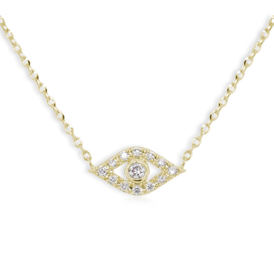 Diamond Evil Eye Pendant Necklace - Private Label product