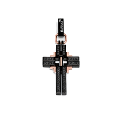 Baraka Black Diamond PVD Cross Pendant