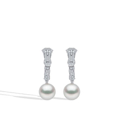 Yoko London Zyyp South Sea Pearl and Diamond Drop Earrings