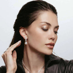 Yoko London Zyyp South Sea Pearl and Diamond Drop Earrings