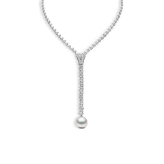 Yoko London Zyyp 14mm South Sea Pearl and Diamond Zip Necklace