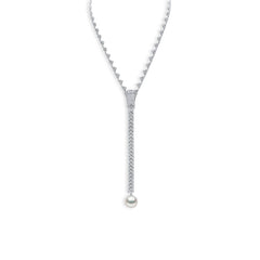 Yoko London Zyyp 16mm South Sea Pearl and Diamond Zip Necklace