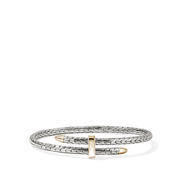 John Hardy Spear Silver and Gold 4mm Flex Cuff | CZZ98787 – J.R.DUNN
