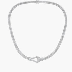 Charles Krypell 18K White Gold Diamond Lasso Necklace
