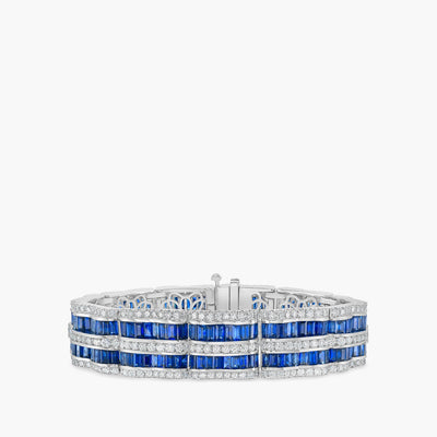 Charles Krypell Multi-Row Sapphire and Diamond Scallop Bracelet - Charles Krypell product