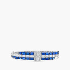 Charles Krypell Sapphire and Diamond Bypass Bracelet