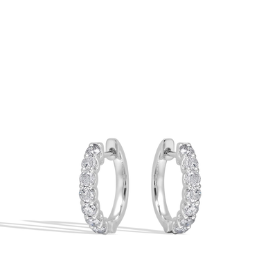 Round Diamond Hoop Earrings - Private Label product