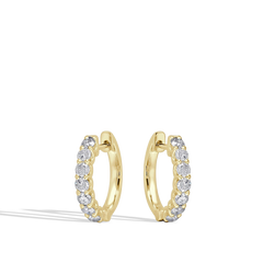 Round Diamond Hoop Earrings