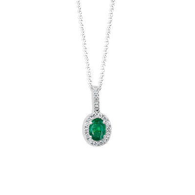 Emerald Oval Pendant Necklace - Private Label product