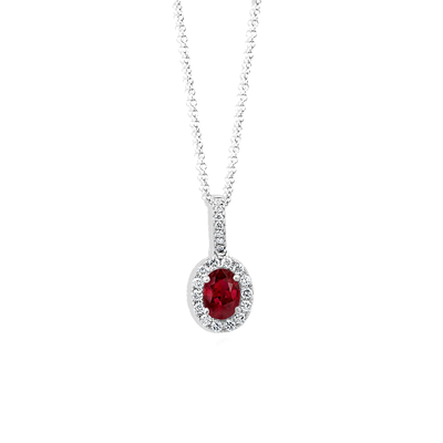 Ruby Oval Pendant Necklace - Private Label product