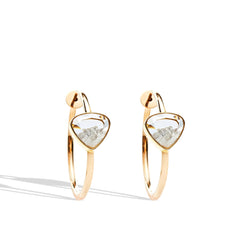 Moritz Glik Naipe Heart-ish Diamond Shaker Hoop Earrings