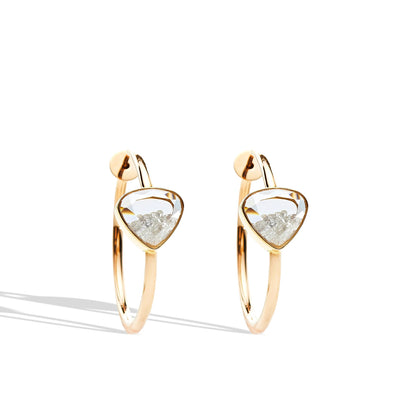 Moritz Glik Naipe Heart-ish Diamond Shaker Hoop Earrings - J.R.DUNN product