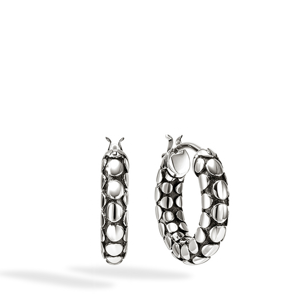 John Hardy Dot Silver Hoop Earrings - 15mm