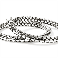 John Hardy Dot Silver Hoop Earrings - 37mm