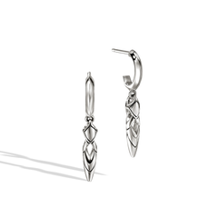 John Hardy Naga Silver Drop Earrings
