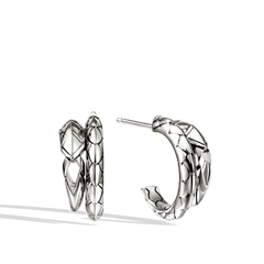 John Hardy Naga Silver Hoop Earrings