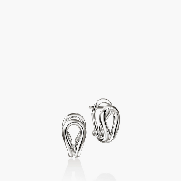 John Hardy Sterling Silver Surf Huggie Earrings
