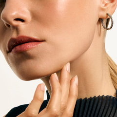 John Hardy Essential Silver Hoop Earrings - 22mm