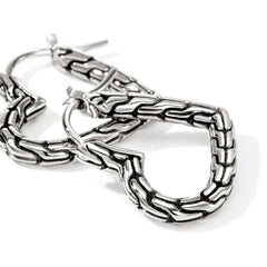 John Hardy Essentials Silver Heart 22mm Hoop Earrings