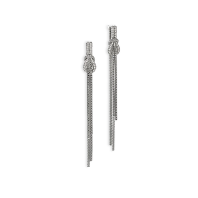 John Hardy Love Knot Silver Pavé Drop Earrings - John Hardy product