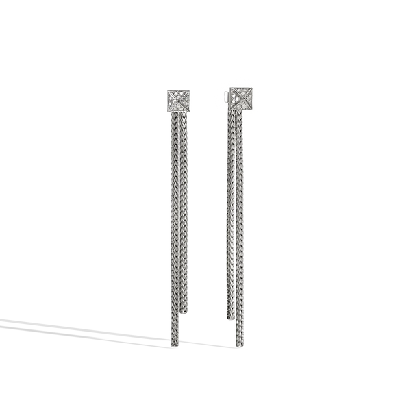 John Hardy Icon Stud Diamond Pavé Dangle Earrings