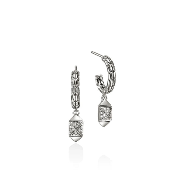 John Hardy Icon Stud Diamond Pavé Drop Earrings