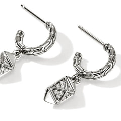 John Hardy Icon Stud Diamond Pavé Drop Earrings