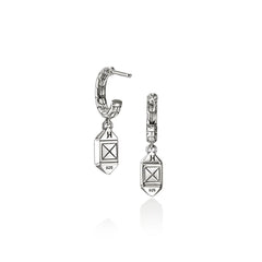 John Hardy Icon Stud Diamond Pavé Drop Earrings