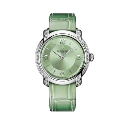 Breitling Lady Premier 36 with Sage Green Dial and Lab Diamonds - Breitling product