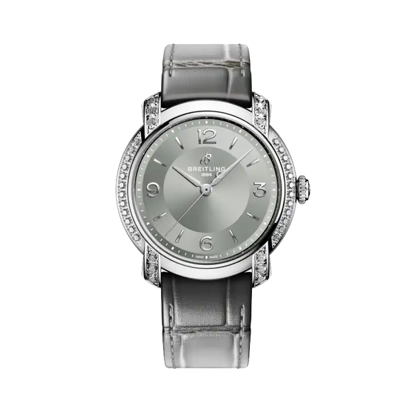 Breitling Lady Premier 36 with Silver Dial and Lab Diamonds – J.R.DUNN