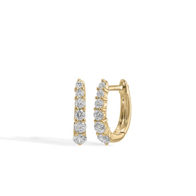 EF Collection Prong-Set Mini Maeve Huggie Earrings - EF Collection product