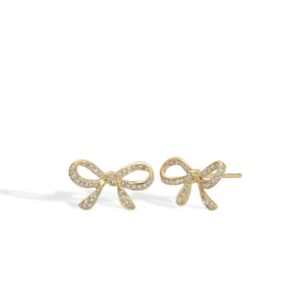 EF Collection Diamond Bow Stud Earrings - EF Collection product