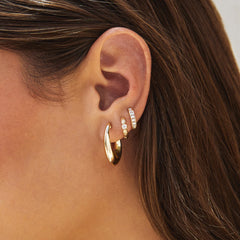 EF Collection Knife Edge Hoop Earrings