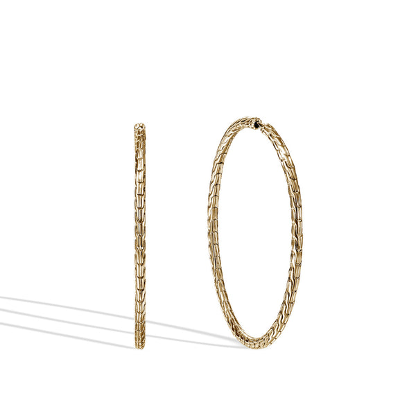 John Hardy Essential Gold Hoop Earrings - 50mm