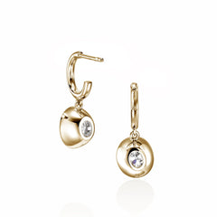 John Hardy Gold Lovestruck 2.5ctw Lab Grown Diamond Drop Earrings