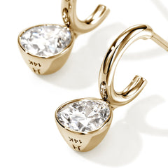 John Hardy Gold Lovestruck Hoop Lab Grown Diamond Earrings