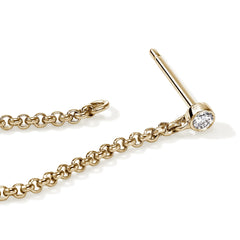 John Hardy Lovestruck Single Gold Drop Earring With Lab Grown Diamond