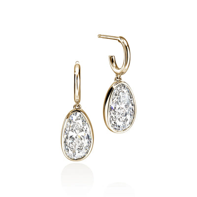 John Hardy Lovestruck 6.50ctw Lab Diamond Gold Drop Earrings - John Hardy product