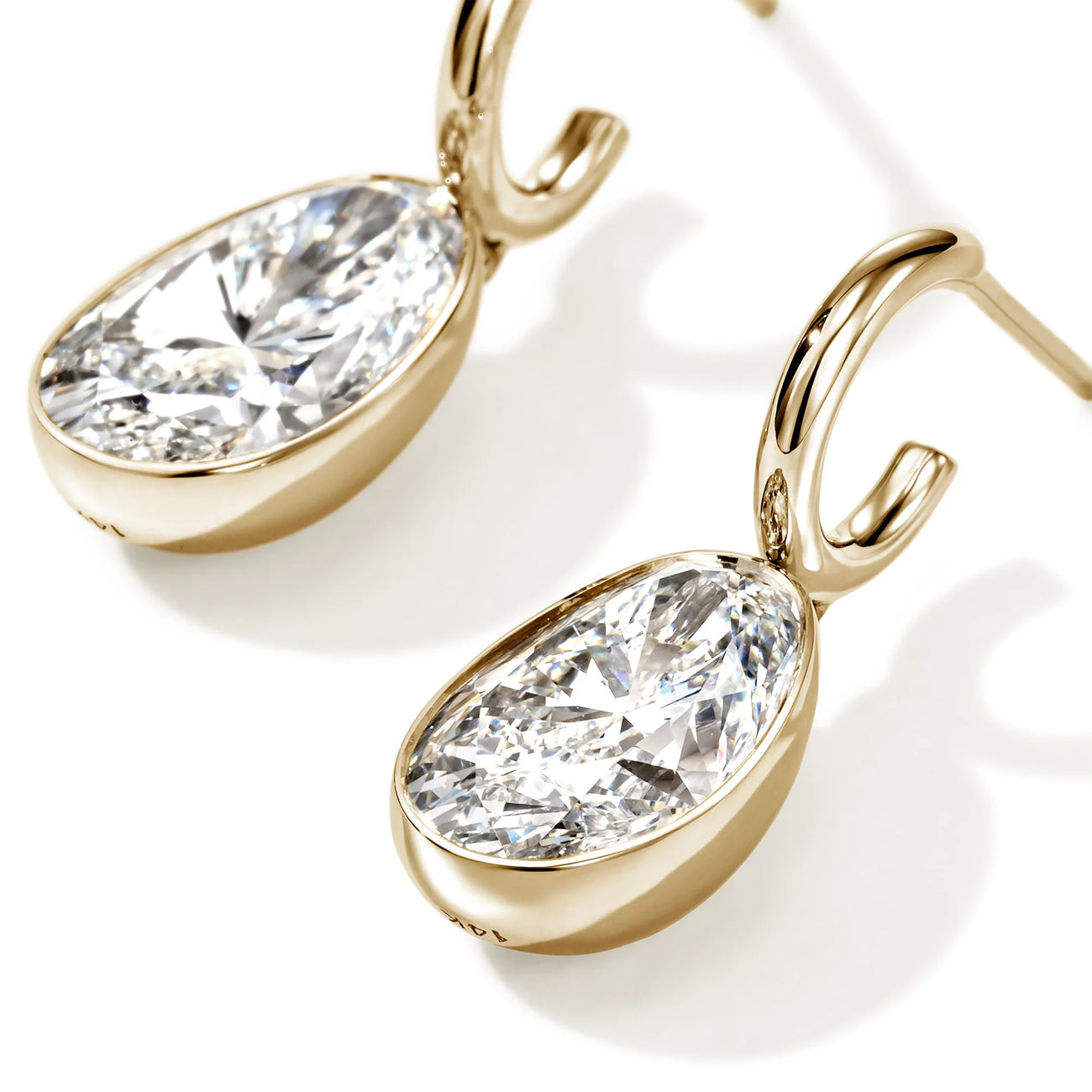 John Hardy Lovestruck 6.50ctw Lab Diamond Gold Drop Earrings