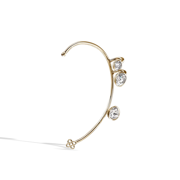 John Hardy Gold Lovestruck 1.75 Carat Lab Diamond Ear Cuff