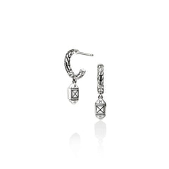 John Hardy Icon Stud Silver and Gold Drop Earrings