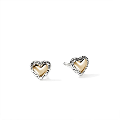 John Hardy Essential Two-Tone Heart Stud Earrings - J.R.DUNN product
