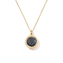 Ippolita Lollipop Diamond Hematite Doublet Mini Pendant Necklace